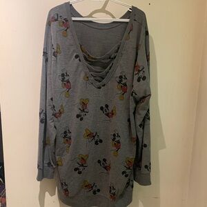 Disney Gray Mickey Mouse Sweater